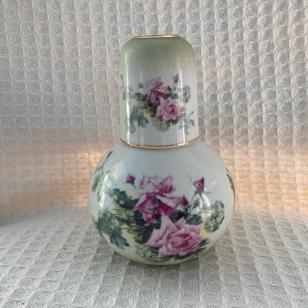 Vintage Victoria Trading Company Rose Pattern Tumble Up Set